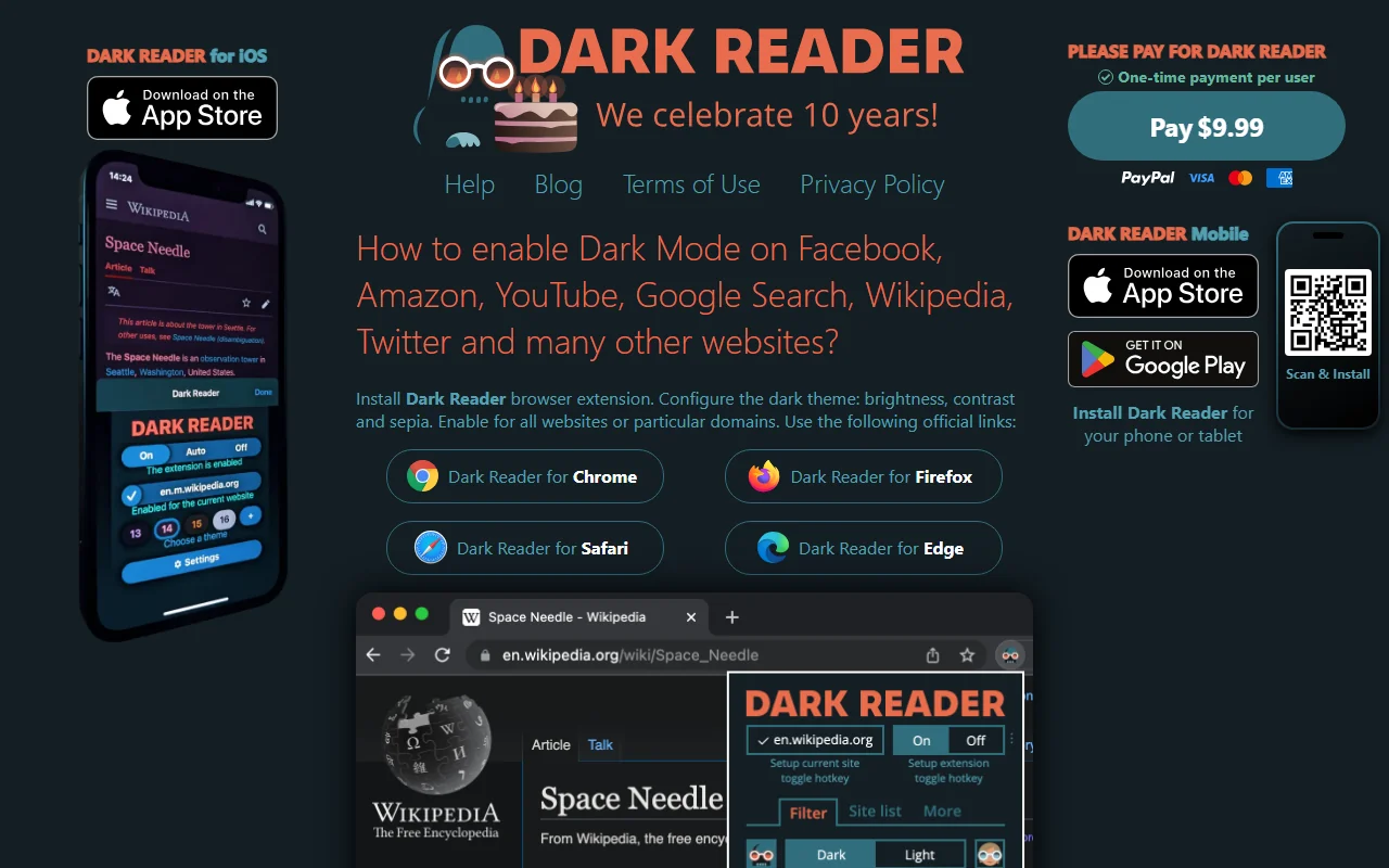 Screenshot: Darkreader Screenshot of Darkreader